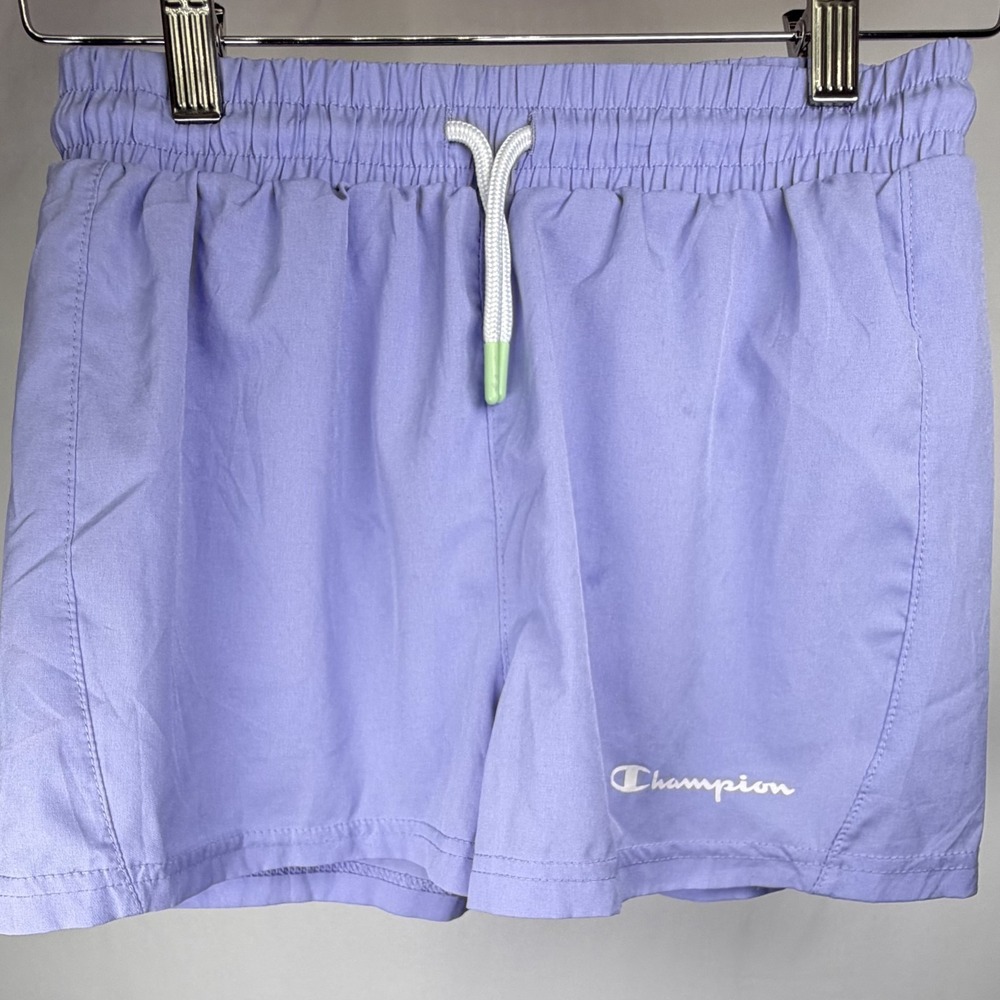 Champion Shorts Girl's Medium 14/16 Blue Pull-On Logo Tie String